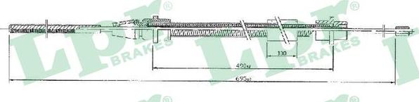 LPR C0631B - Жило, ръчна спирачка vvparts.bg