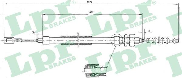 LPR C0095B - Жило, ръчна спирачка vvparts.bg