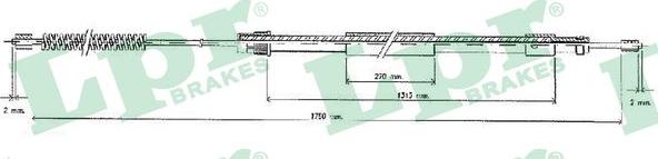 LPR C0096B - Жило, ръчна спирачка vvparts.bg