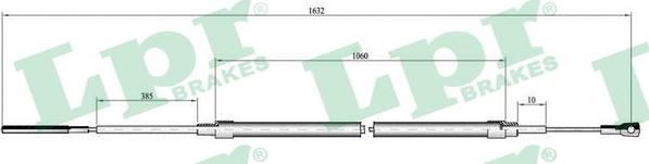 LPR C0069B - Жило, ръчна спирачка vvparts.bg