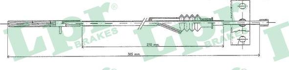 LPR C0088B - Жило, ръчна спирачка vvparts.bg