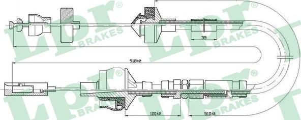 LPR C0151C - Въжен механизъм, задействане на съединителя vvparts.bg