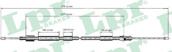 LPR C0119B - Жило, ръчна спирачка vvparts.bg