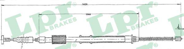 LPR C0185B - Жило, ръчна спирачка vvparts.bg