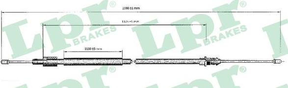 LPR C0120B - Жило, ръчна спирачка vvparts.bg