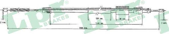 LPR C0122B - Жило, ръчна спирачка vvparts.bg