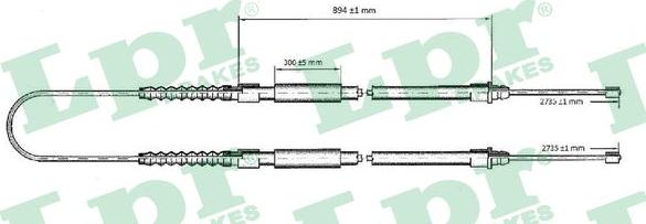 LPR C0174B - Жило, ръчна спирачка vvparts.bg