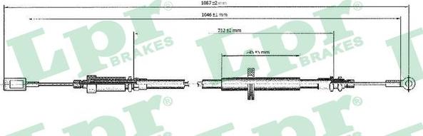 LPR C0173B - Жило, ръчна спирачка vvparts.bg