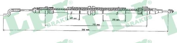 LPR C0898B - Жило, ръчна спирачка vvparts.bg