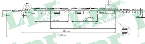 LPR C0847B - Жило, ръчна спирачка vvparts.bg