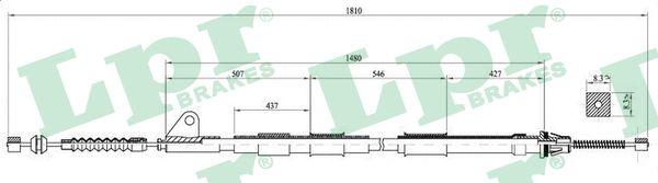 LPR C0851B - Жило, ръчна спирачка vvparts.bg