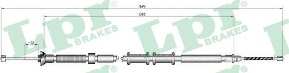 LPR C0307B - Жило, ръчна спирачка vvparts.bg