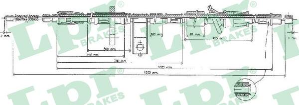 LPR C0319B - Жило, ръчна спирачка vvparts.bg