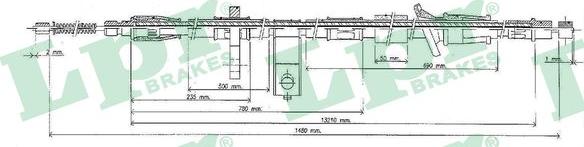 LPR C0320B - Жило, ръчна спирачка vvparts.bg