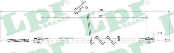 LPR C0292B - Жило, ръчна спирачка vvparts.bg