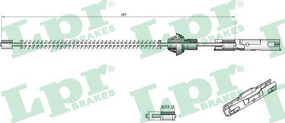 LPR C0250B - Жило, ръчна спирачка vvparts.bg