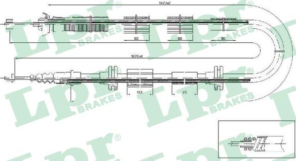 LPR C0206B - Жило, ръчна спирачка vvparts.bg