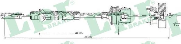 LPR C0218C - Въжен механизъм, задействане на съединителя vvparts.bg