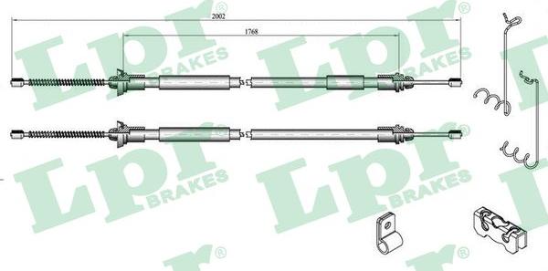 LPR C0282B - Жило, ръчна спирачка vvparts.bg