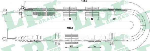 LPR C0223B - Жило, ръчна спирачка vvparts.bg