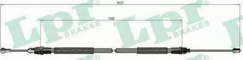 LPR C0750B - Жило, ръчна спирачка vvparts.bg