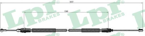 LPR C0748B - Жило, ръчна спирачка vvparts.bg