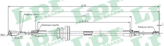 LPR C0755B - Жило, ръчна спирачка vvparts.bg