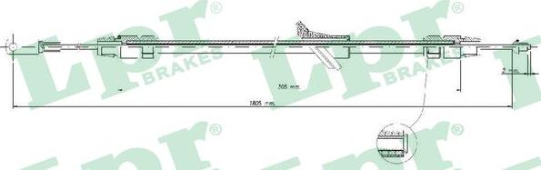 LPR C1695B - Жило, ръчна спирачка vvparts.bg