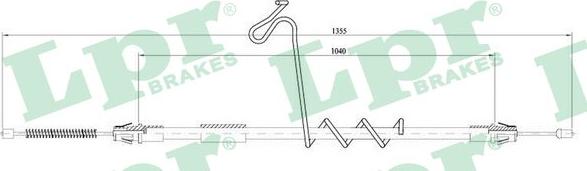 LPR C1616B - Жило, ръчна спирачка vvparts.bg