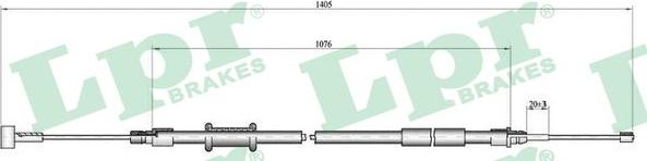 LPR C1008B - Жило, ръчна спирачка vvparts.bg