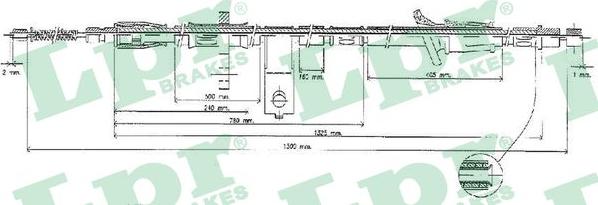 LPR C1381B - Жило, ръчна спирачка vvparts.bg