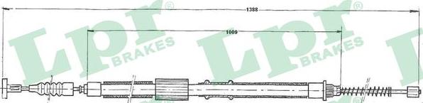 LPR C1240B - Жило, ръчна спирачка vvparts.bg