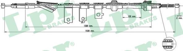 LPR C1280B - Жило, ръчна спирачка vvparts.bg