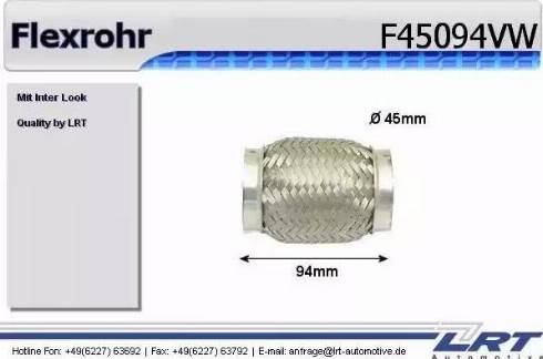 LRT F45094VW - Гъвкава тръба, изпускателна система vvparts.bg