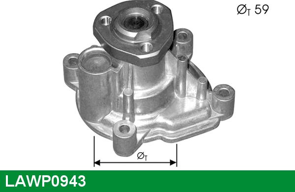 LUCAS LAWP0943 - Водна помпа vvparts.bg