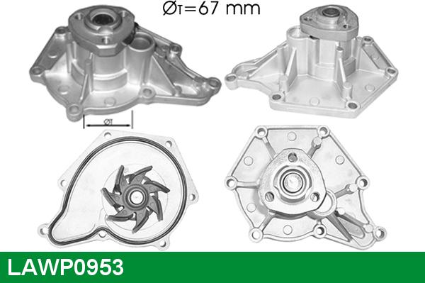 LUCAS LAWP0953 - Водна помпа vvparts.bg