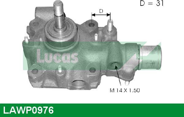 LUCAS LAWP0976 - Водна помпа vvparts.bg