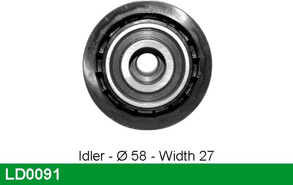 LUCAS LD0091 - Обтяжна ролка, ангренаж vvparts.bg