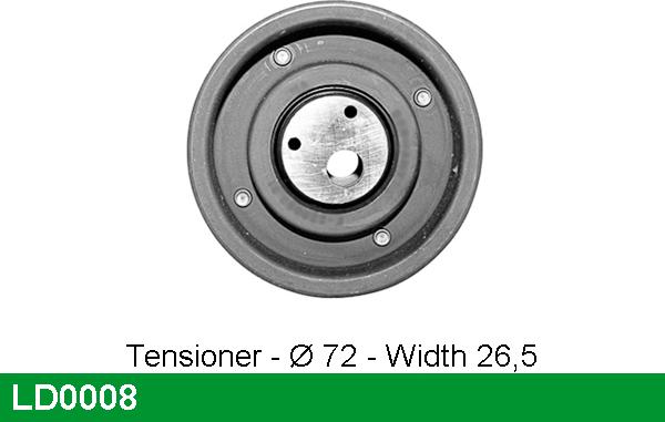 LUCAS LD0008 - Обтяжна ролка, ангренаж vvparts.bg