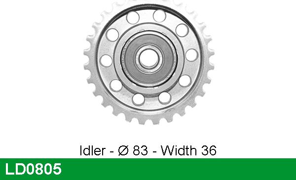 LUCAS LD0805 - Обтяжна ролка, ангренаж vvparts.bg