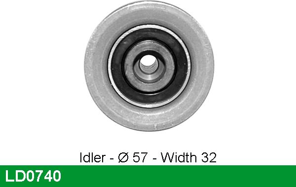 LUCAS LD0740 - Обтяжна ролка, ангренаж vvparts.bg