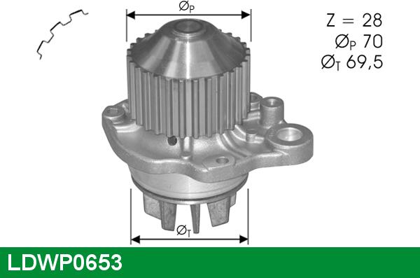 LUCAS LDWP0653 - Водна помпа vvparts.bg