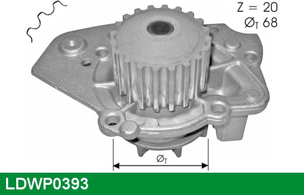 LUCAS LDWP0393 - Водна помпа vvparts.bg