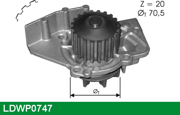 LUCAS LDWP0747 - Водна помпа vvparts.bg