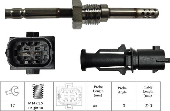 LUCAS LGS6093 - Датчик, температура на изгорелите газове vvparts.bg