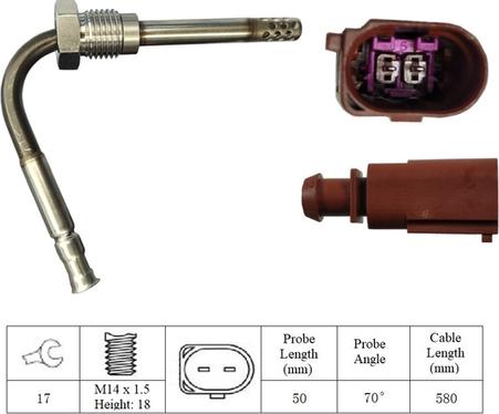 LUCAS LGS6040 - Датчик, температура на изгорелите газове vvparts.bg