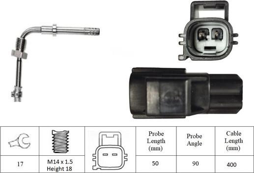 LUCAS LGS6053 - Датчик, температура на изгорелите газове vvparts.bg