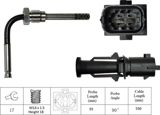 LUCAS LGS6062 - Датчик, температура на изгорелите газове vvparts.bg