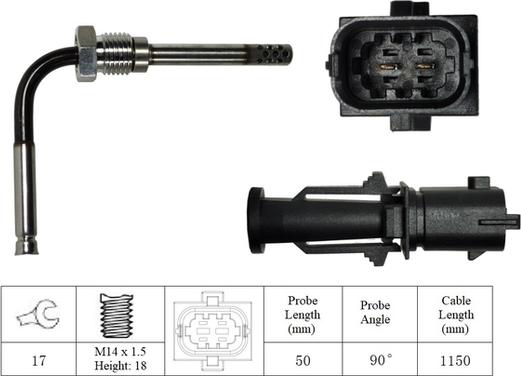 LUCAS LGS6083 - Датчик, температура на изгорелите газове vvparts.bg