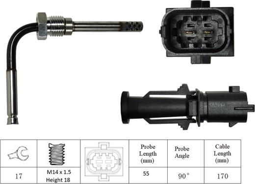 LUCAS LGS6087 - Датчик, температура на изгорелите газове vvparts.bg